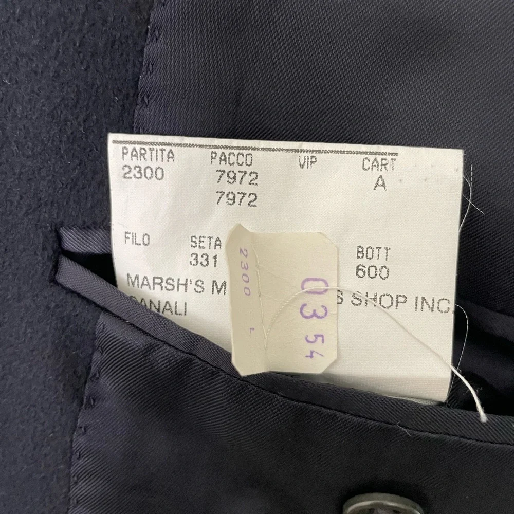 CANALI 100% CASHMERE BLACK 2 BTN SINGLE BREASTED JACKET  54L ITALY